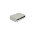 DeLOCK Keystone Patch Panel 8 Port grey