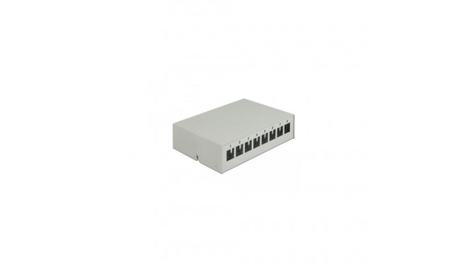 DeLOCK Keystone Patch Panel 8 Port grey