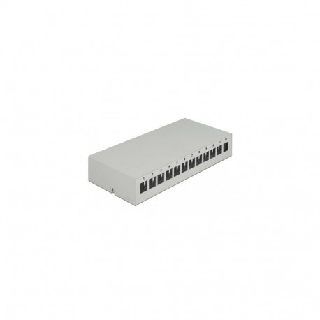 DeLOCK Keystone Patch Panel 12 Port grey