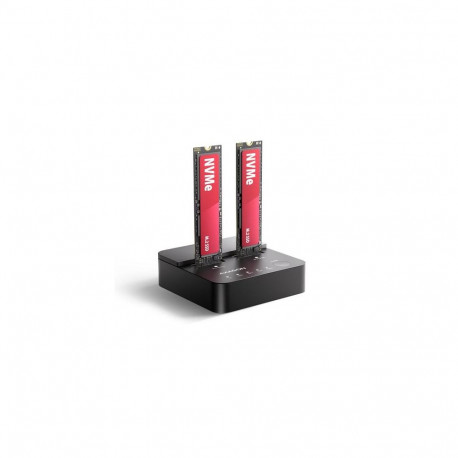 Axagon ADSA-M2C22L USB-C 20Gbps Dual M.2 NVMe SSD Docking and Cloning Station