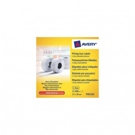 Avery PLR1226 self-adhesive label Price tag White 15000 pc(s)