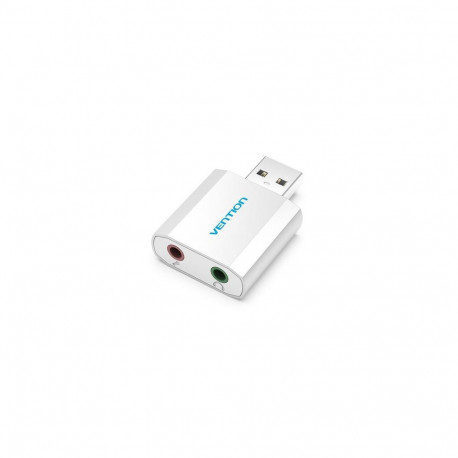 Vention USB External Sound Card Silvery Metal Type
