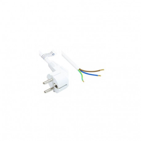 Alcasa P0185-W050 power cable White 5 m Power plug type E+F