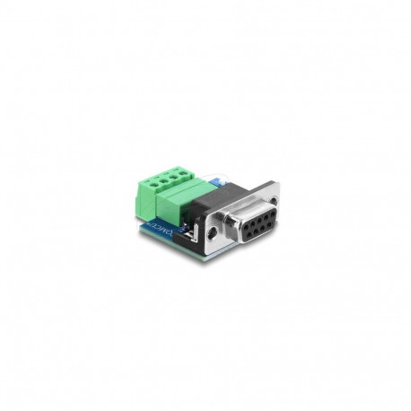 DeLOCK 91294 cable gender changer D-Sub 9 4 pin terminal block Black