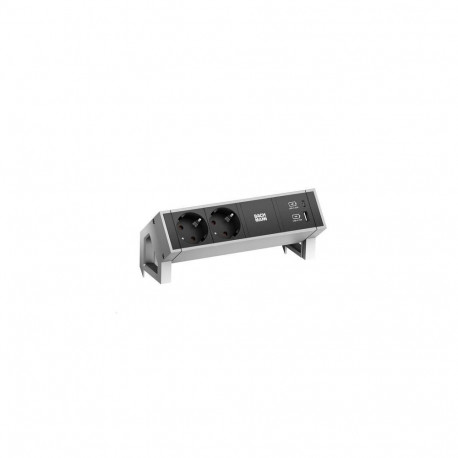 Bachmann Desk 2 2 AC outlet(s) Indoor Black, Silver