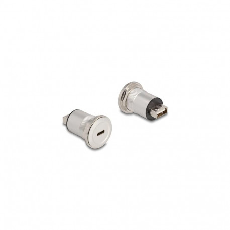 DeLOCK 88193 socket-outlet USB A + USB C Black, Silver