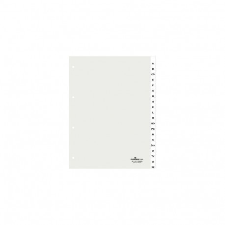 Durable 6800-19 Alphabetic tab index Transparent, White