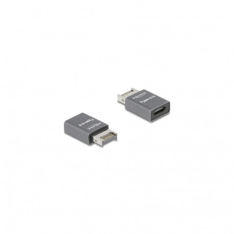 DeLOCK 67234 cable gender changer USB Type-E USB Type-C Grey