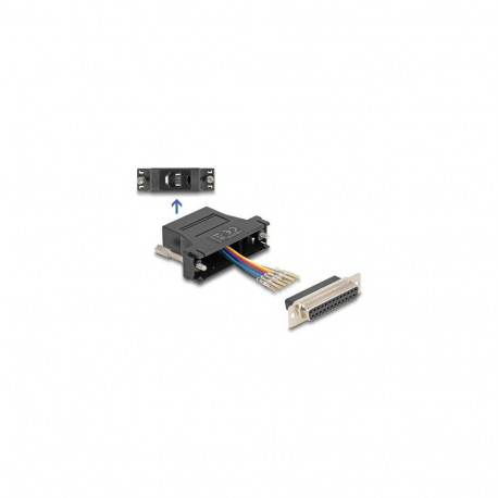 DeLOCK D-Sub 25 pin female to RJ12 female Assembly Kit black