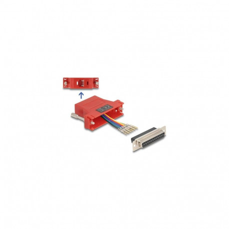 DeLOCK D-Sub 25 pin female to RJ12 female Assembly Kit red
