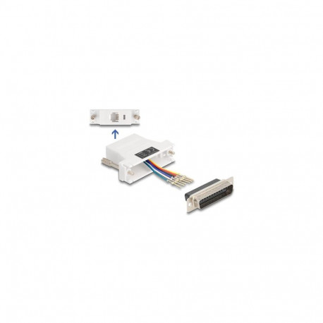 DeLOCK D-Sub 25 pin male to RJ12 female Assembly Kit white