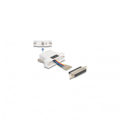 DeLOCK D-Sub 25 pin female to RJ12 female Assembly Kit white