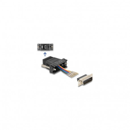 DeLOCK D-Sub 15 pin male to RJ12 female Assembly Kit black