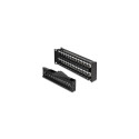 DeLOCK 19″ Keystone Patch Panel 48 port with strain relief 2U angled black