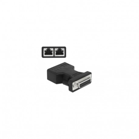 DeLOCK D-Sub 15 pin female to 2 x RJ45 female AUI (Attachment Unit Interface) Adapter