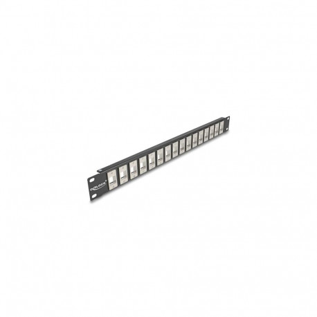 DeLOCK 19″ Keystone Patch Panel 16 port 1U black