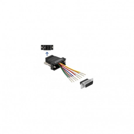 DeLOCK D-Sub 15 pin male to RJ45 female Assembly Kit black