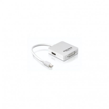 DeLOCK 61768 video cable adapter 0.24 m Mini DisplayPort DisplayPort + DVI + HDMI White