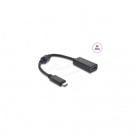 DeLOCK 61085 video cable adapter 0.15 m USB Type-C HDMI Black