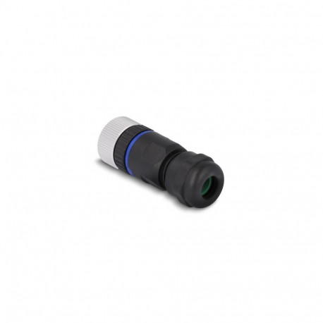 DeLOCK M12 Connector A-coded 4 pin female for mounting with screw connection