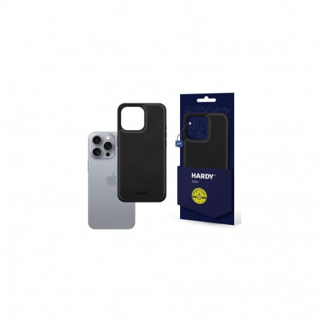 3MK HARDY Silky Leather MagCase mobile phone case 17.5 cm (6.9") Cover Black