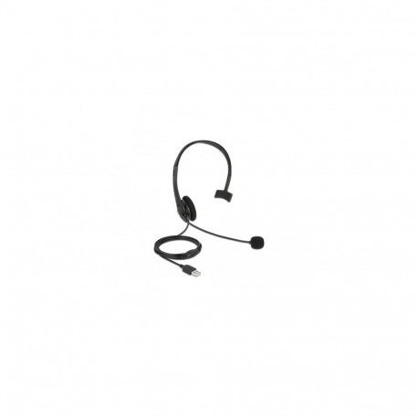 DeLOCK USB Mono Headset with Volume Control for PC and Laptop - Ultra Lightweight