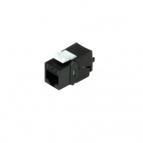 ROLINE Cat.6/Class E Keystone Jack, RJ-45, unshielded, toolless, black