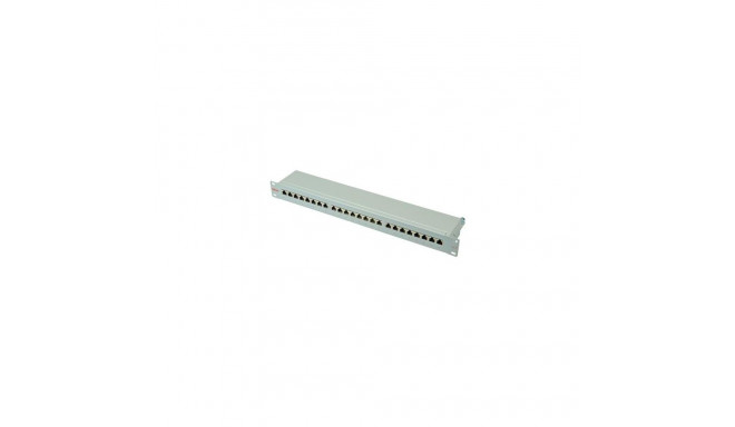 ROLINE Cat.6/Class E 19" Patch Panel, 24 Ports, STP light grey