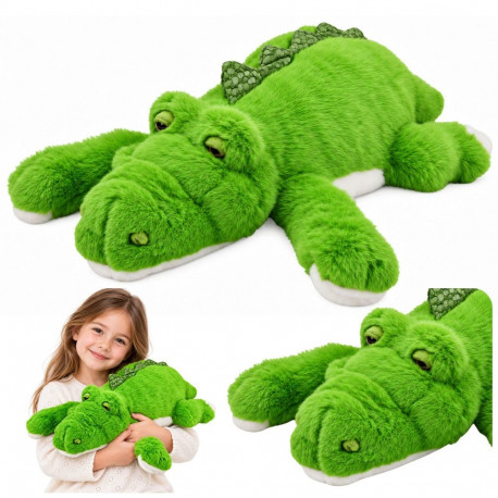 Pluszowy Krokodyl Maskotka Przytulanka Obciążeniowe Łapki Zielony 45 cm