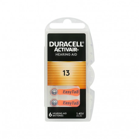Duracell tsink-õhk patareid DA13 (V13 PR48) 1.4V, 6tk
