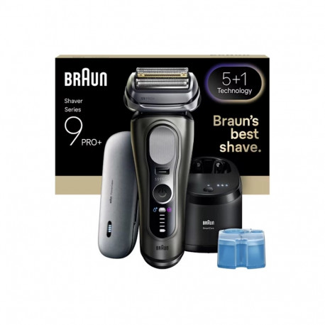 Braun fooliumraseerija trimmeriga Series 9 Pro+ 9675cc, hall-hõbedane