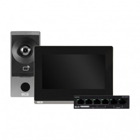 BCS videofonisüsteem BCS-P-VIS01 2MP 17.8cm (7"), must, grafiit