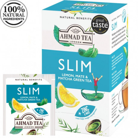 Green tea AHMAD Slim lemon mate and matcha 20 pcs in an envelope
