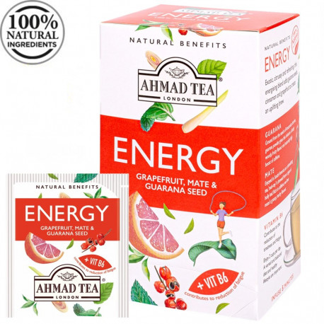 Taimetee AHMAD Energy Greip mate ja Guarana seeme 20tk ümbrikus