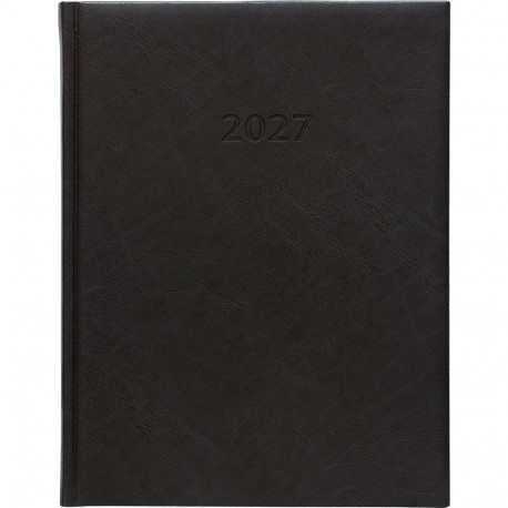 Raamatkalender A4 NÄDAL must, vertikaaljaotus, kõvaköide 2027