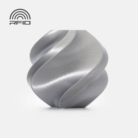 PLA Silk+ Silver filament Bambu Lab 3D-printerile, Hõbedane, 1,75mm, 1kg