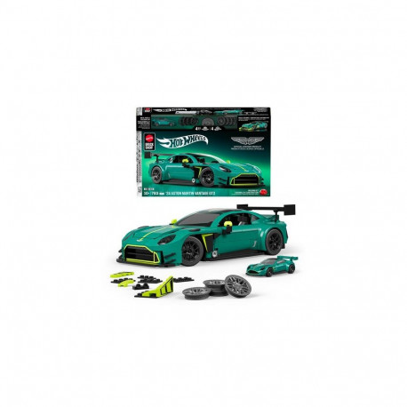 Mattel Brick Shop Hot Wheels ’24 Aston Martin Vantage GT3 Building Toy Kit (793 Pieces), for Collect