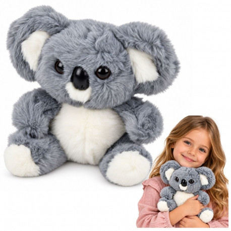 Pluszowy Miś Koala Maskotka Przytulanka Miękki Szary 23 cm