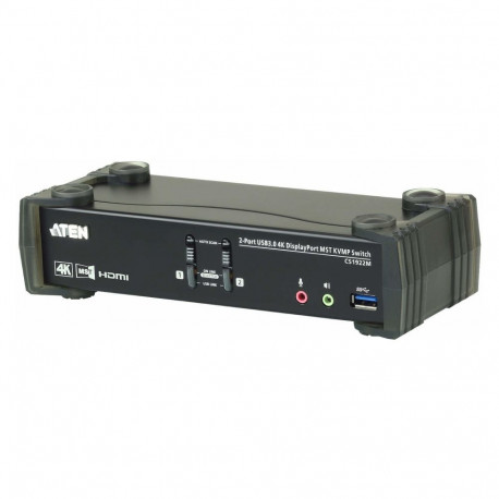 "ATEN CS1922M 2-Port USB 3.0 4K DisplayPort MST KVM Switch"