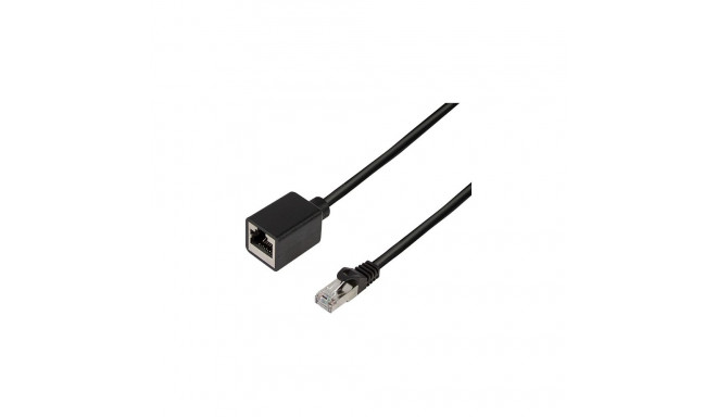 "Logilink Cat.6A premium patch cable extension, black, 2 m"