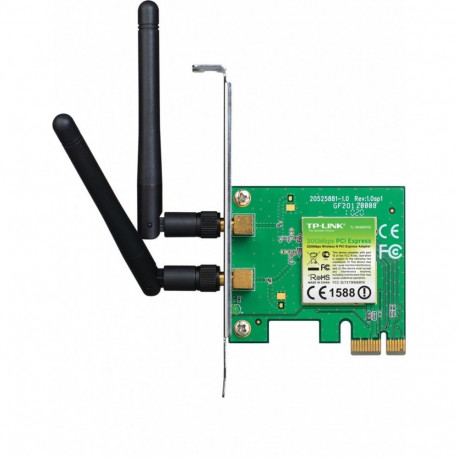 Juhtmevaba N PCI Expressi adapter 300Mbps (2.4GHz) 2x2dBi (SMA) BOX