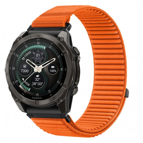 TECH-PROTECT NYLONLOOP GARMIN FENIX 5 / 6 / 6 PRO / 7 / 8 / 8 PRO / 9 / 9 PRO (47 MM) SIGNAL ORANGE