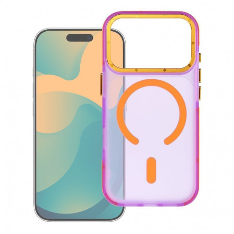 Case for iPhone 18 Pro / 17 Pro Forcell F-Protect Vivid Premium compatible with MagSafe purple