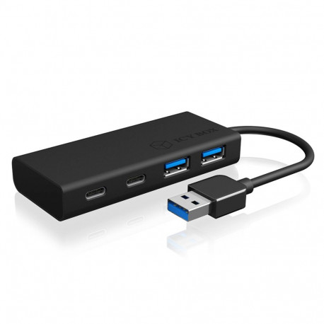 ICYBOX USB 3.0 jaotur IB-HUB1426-U3, 4-pordiline, 2x USB Type-C, 2x USB Type-A