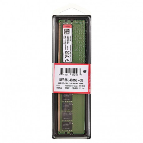 Kingston Technology ValueRAM memory module 32 GB 1 x 32 GB DDR5 5600 MT/s 288-pin DIMM
