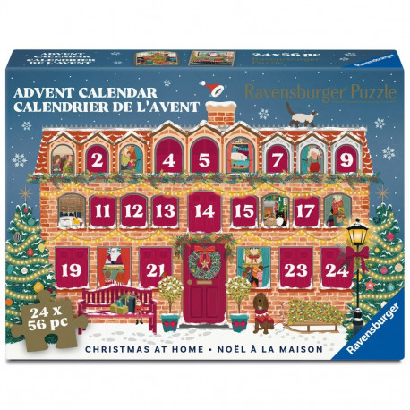 Ravensburger pusle advendikalender 24x56 tk: jõulud kodus