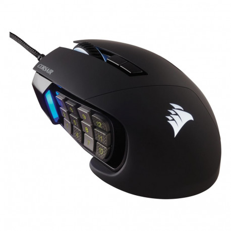 Corsair mängurihiir Scimitar RGB Elite optiline juhtmega 17 nuppu 18000dpi, must