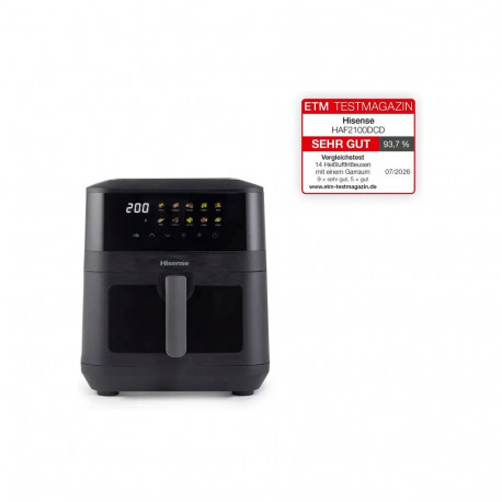 Hisense kuumaõhufritüür HAF2100DCD 2100W korv 7,7l, must