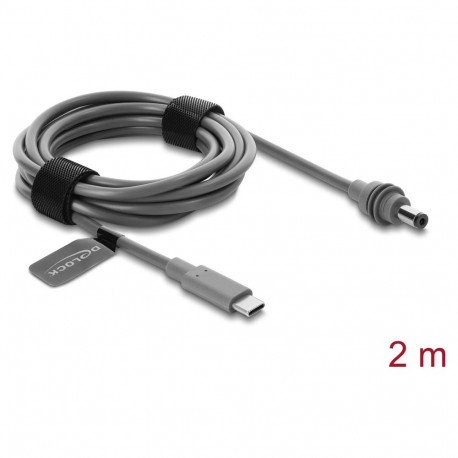 "USB Type-C™ Stecker zu DC 5,5 x 2,1 mm Kabel kompatibel mit Starlink Mini, 2 m grau"