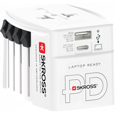 Skross travel adapter AC30PD MUV USB